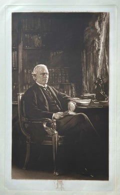 Antique The Right Hon Henry Herbert Asquith, Prime Minister, portrait engraving 