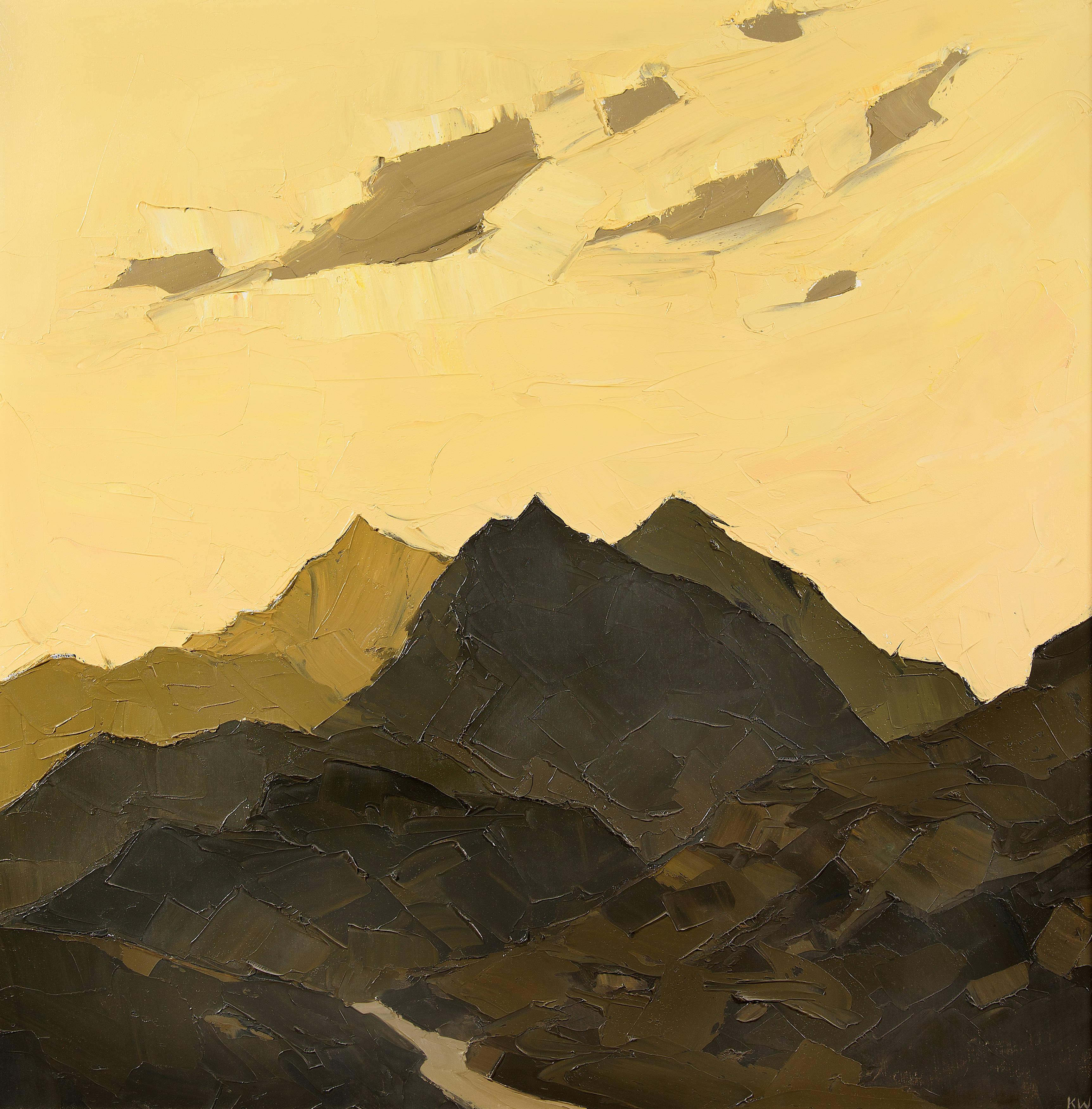 Snowdonia Pass (Welsh Landscape painting) - Painting by Sir Kyffin Williams