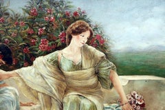 Figural Oil Painting after Sir Lawrence Alma-Tadema "Ask Me No More"