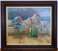 Figural Oil Painting after Sir Lawrence Alma-Tadema "Ask Me No More"