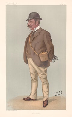Antique 'Badminton', Alfred Watson, Vanity Fair caricature portrait, 1897