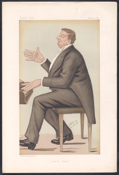 Corney Grain, Vanity Fair caricature portrait, 1885