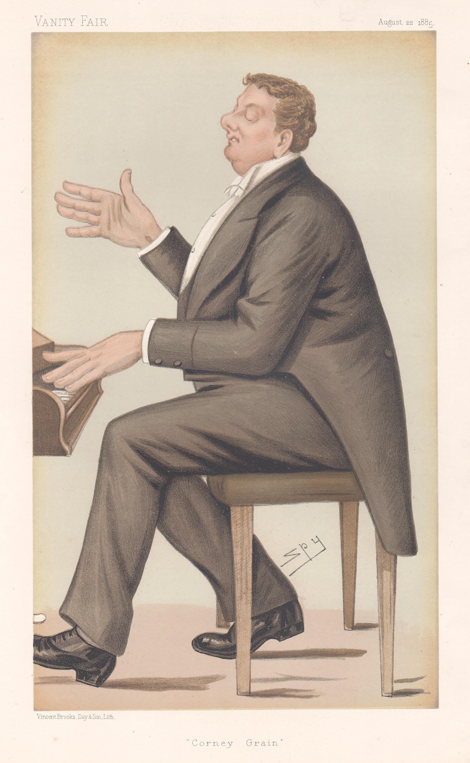 Corney Grain, ritratto caricaturale di Vanity Fair, 1885