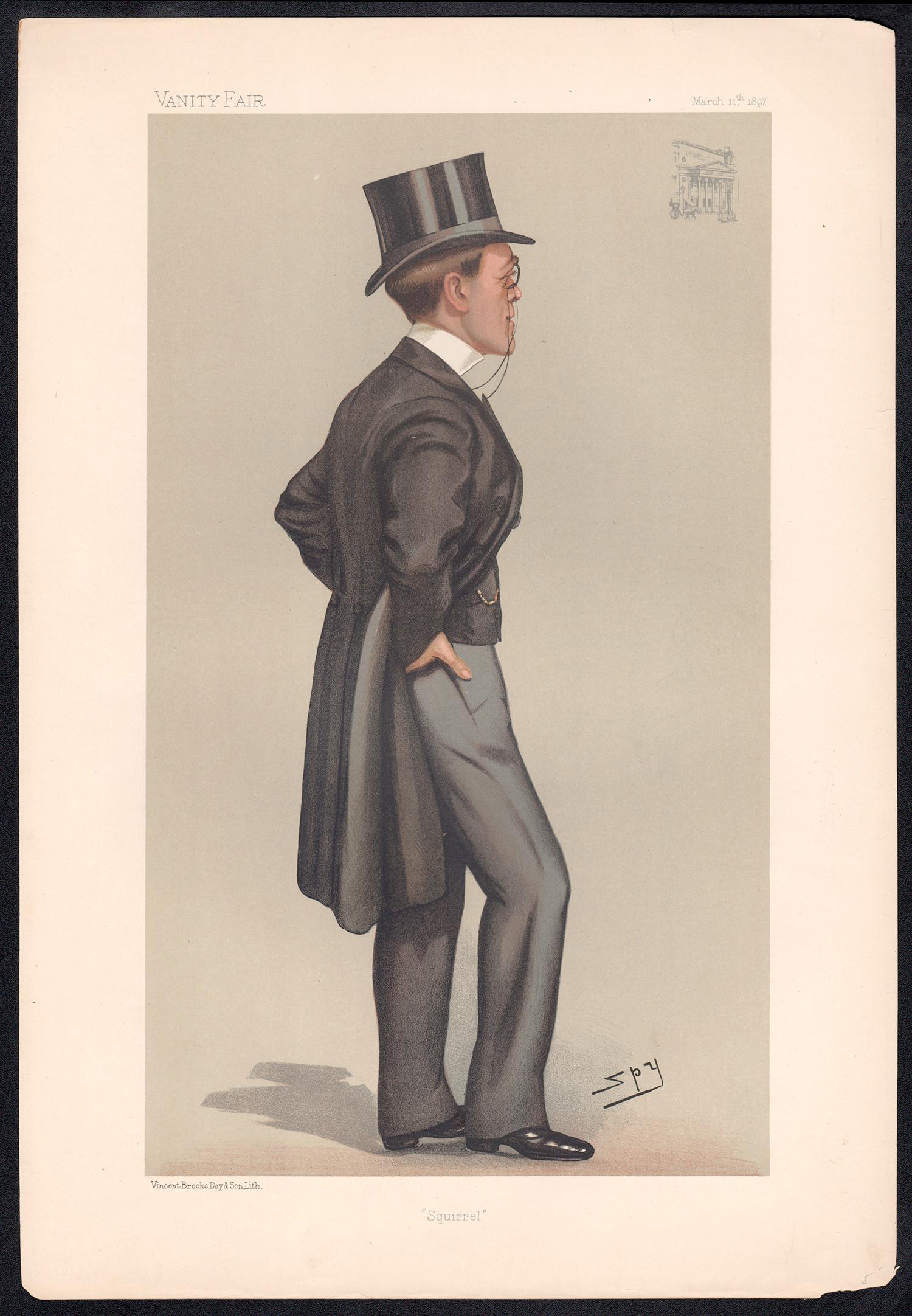 Cyril Maude, actor, Vanity Fair caricature portrait, 1897 - Print by Sir Leslie Ward