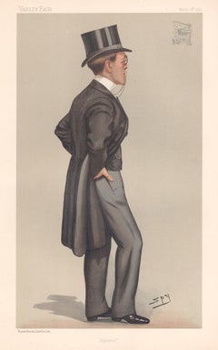 Antique Cyril Maude, actor, Vanity Fair caricature portrait, 1897