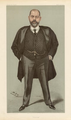 Medizinisches Porträt von Robert Spicer aus der Vanity Fair, Chromolithographie, 1902