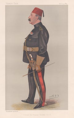 Generale Sir Francis Grenfell KCB, ritratto militare in caricatura di Vanity Fair, 1889