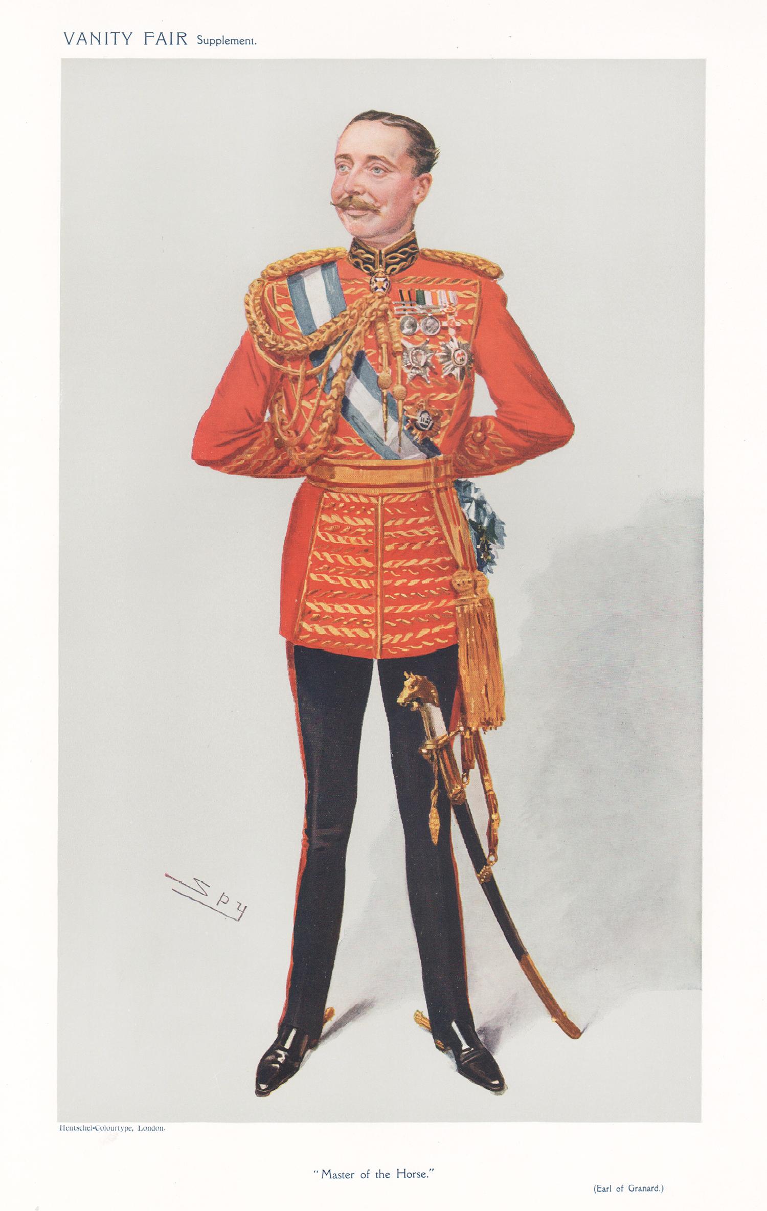 « Master of the Horse » (Le maître du cheval), chromolithographie du portrait de l'armée militaire de Vanity Fair, 1908