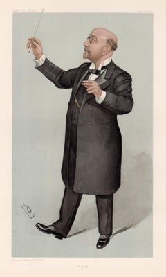 Antique Sir Alexander Mackenzie, composer, Vanity Fair caricature portrait, 1904