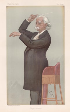 Sir August Friedrich Manns, compositore, ritratto caricaturale di Vanity Fair, 1895
