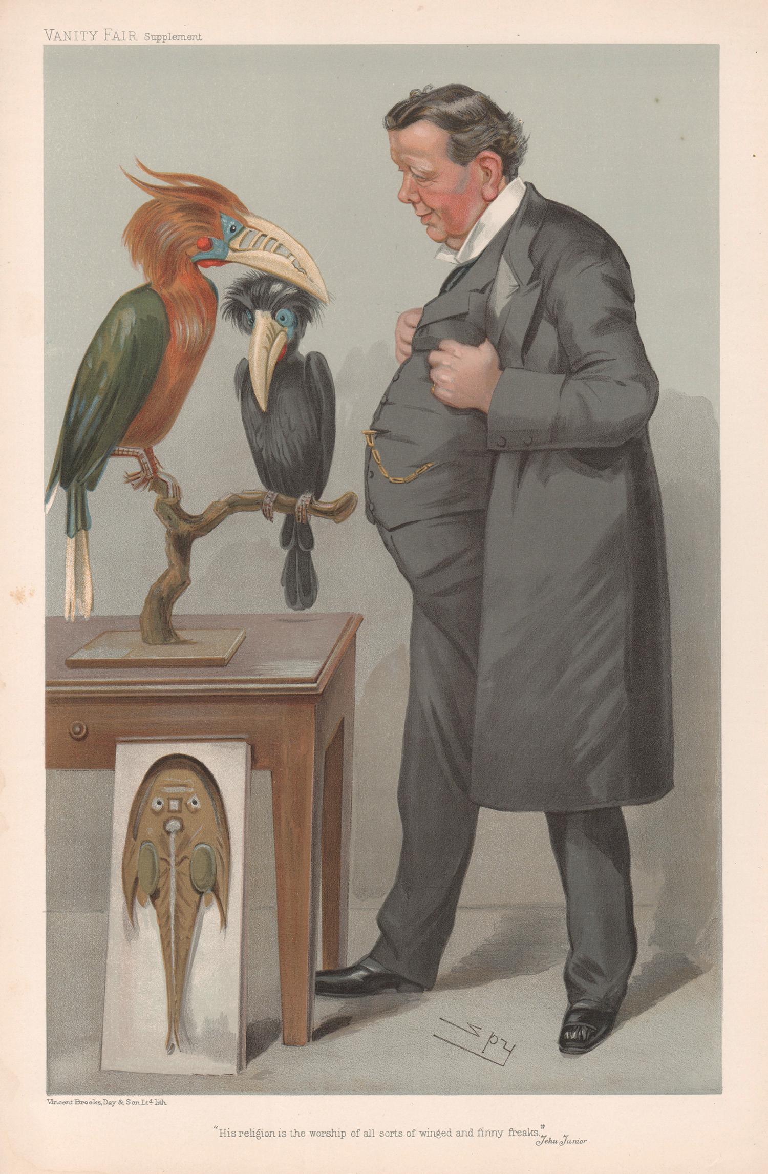 Sir Edwin Ray Lankester, zoologo tassidermico di Vanity Fair ritratto caricaturale