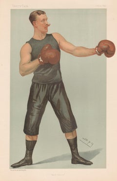 Antique Vanity Fair Boxer - Hard Hitter. Captain Edgeworth Johnstone. Boxing / sporting