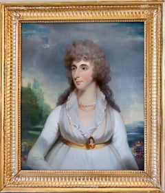 18th century British portrait of Lady Lucy Pelhalm - love medaillon 