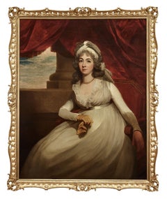 Antique 18th century English Portrait Painting of Anne, Duchess of Cumberland 