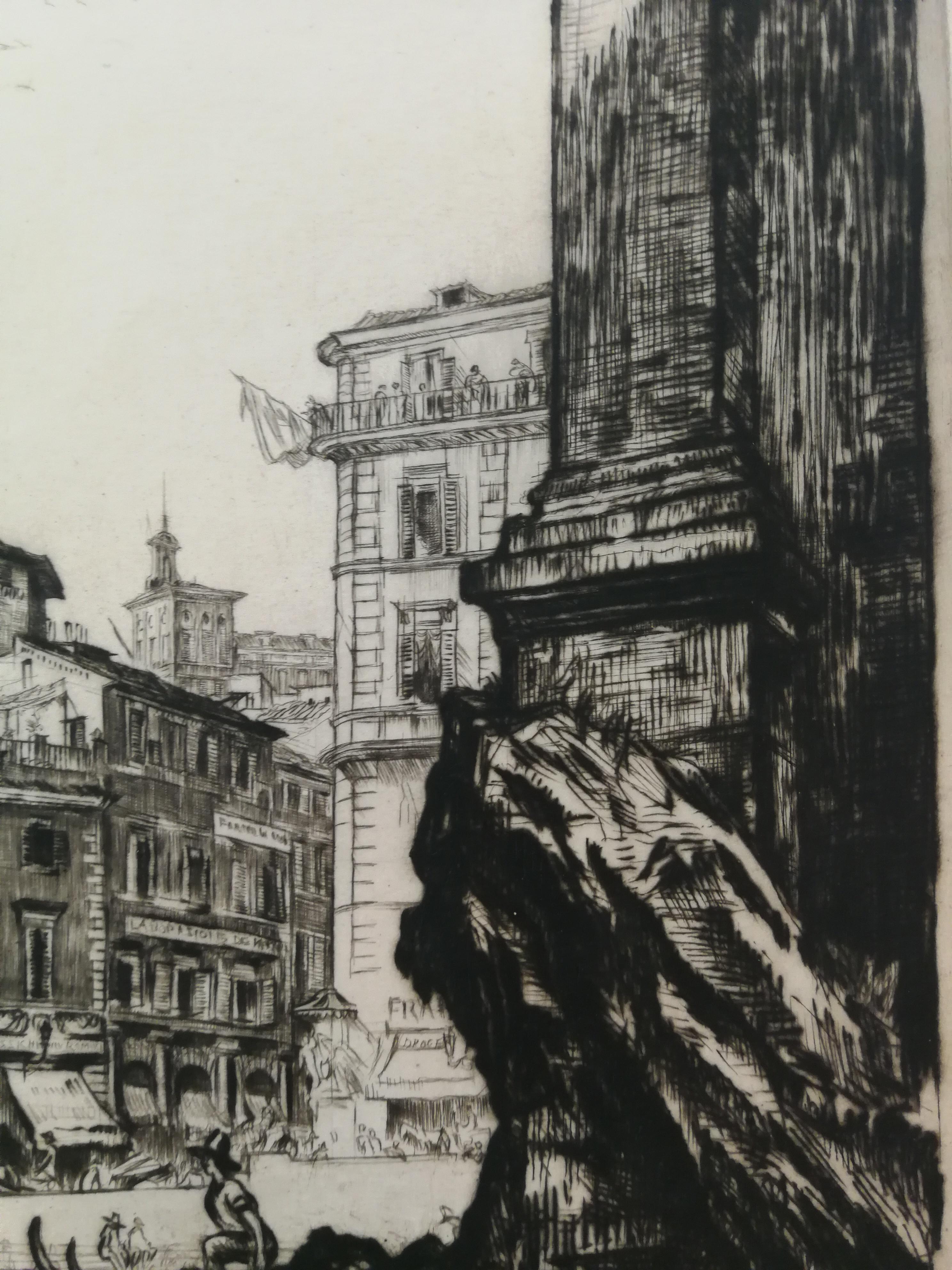 Landschaft des Romes des 19. Jahrhunderts von Meister des feinen Druckdrucks Sir Muirhead Bone im Angebot 6