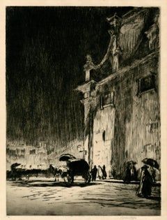 Noche lluviosa en Roma