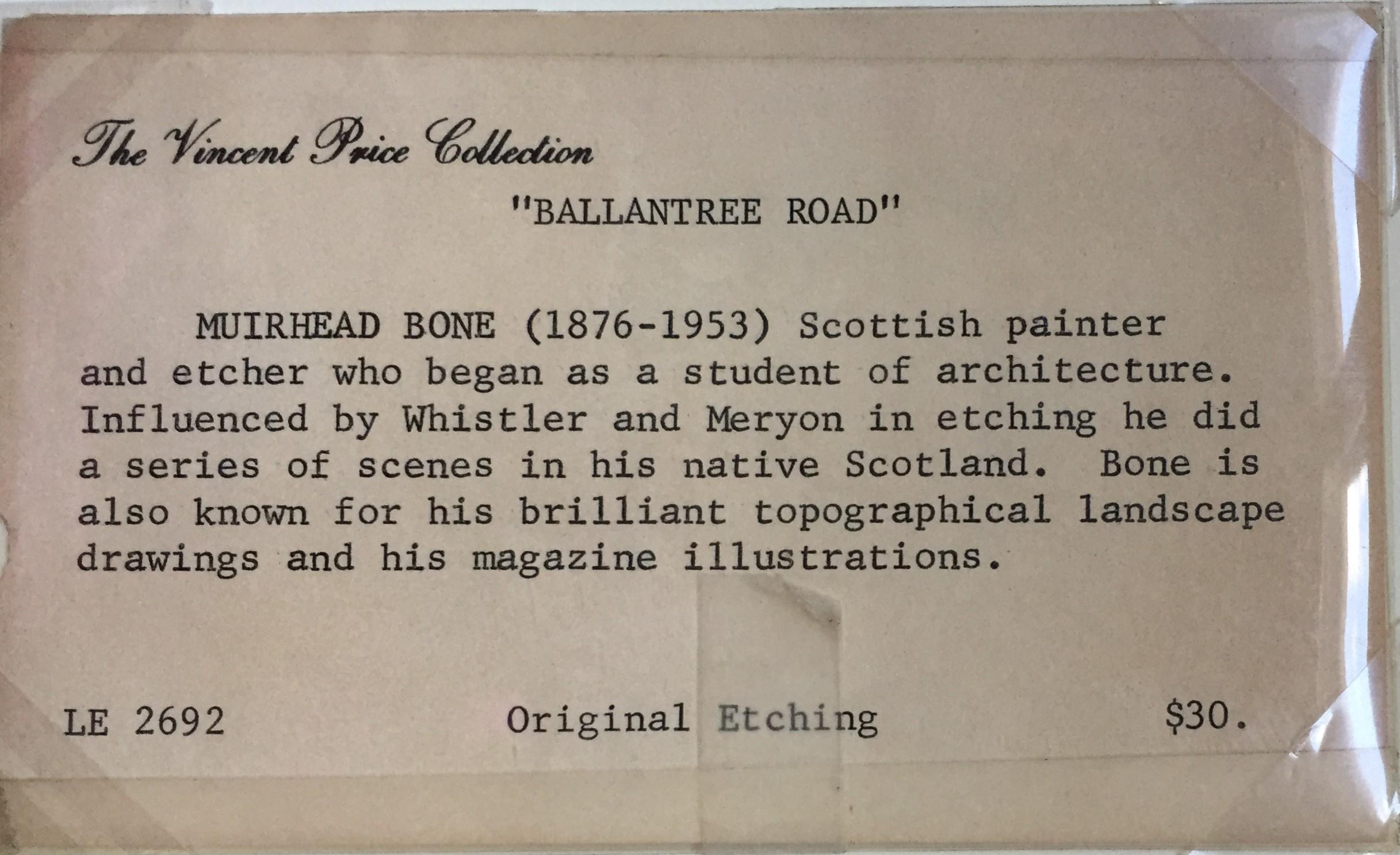 The Ballantrae Road. - Gray Landscape Print by Sir Muirhead Bone