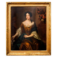 Sir Peter Lely Attributed Portrait of a Noblewoman