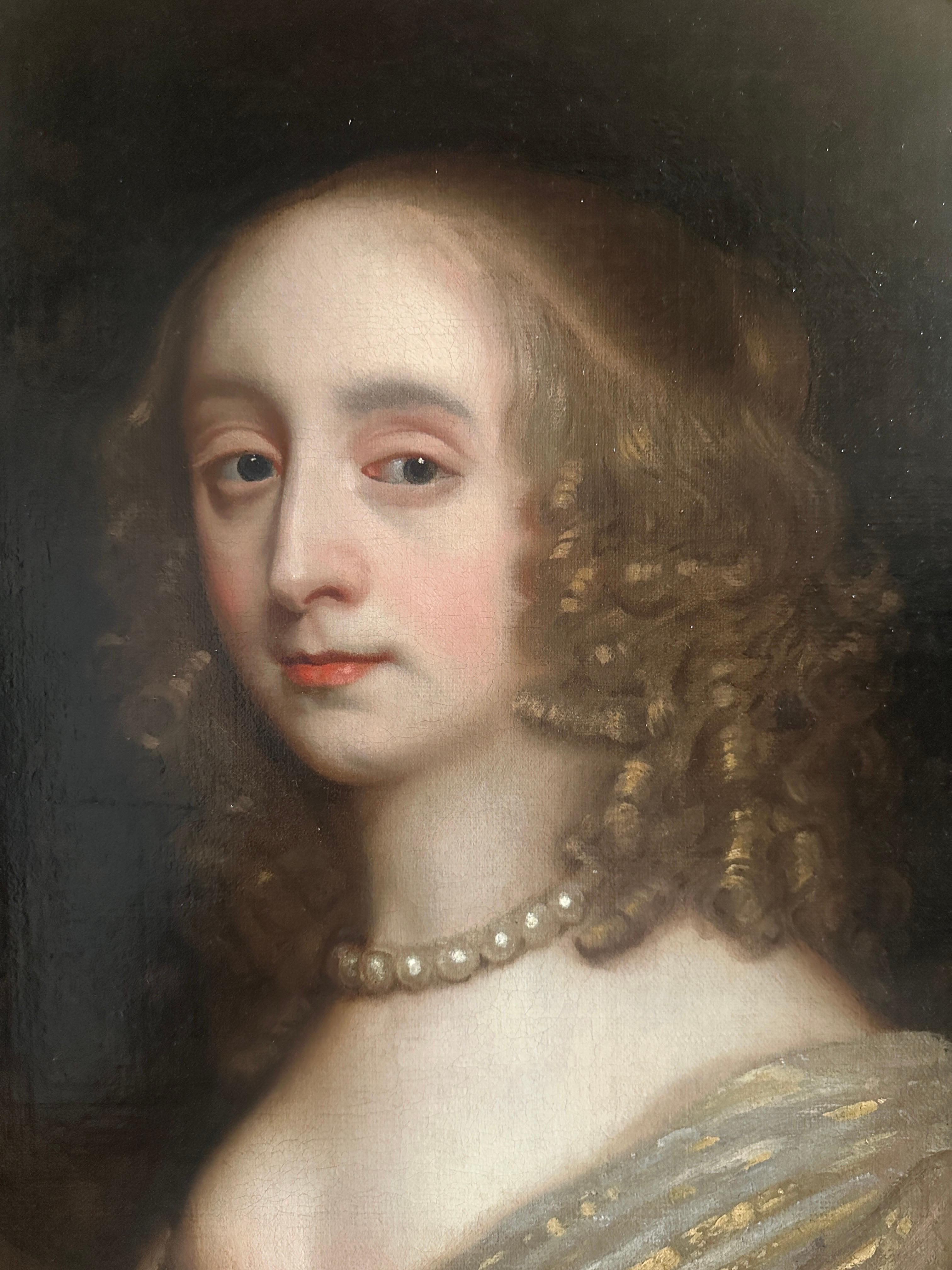 Ritratto di signora inglese del XVII secolo - Painting di Sir Peter Lely