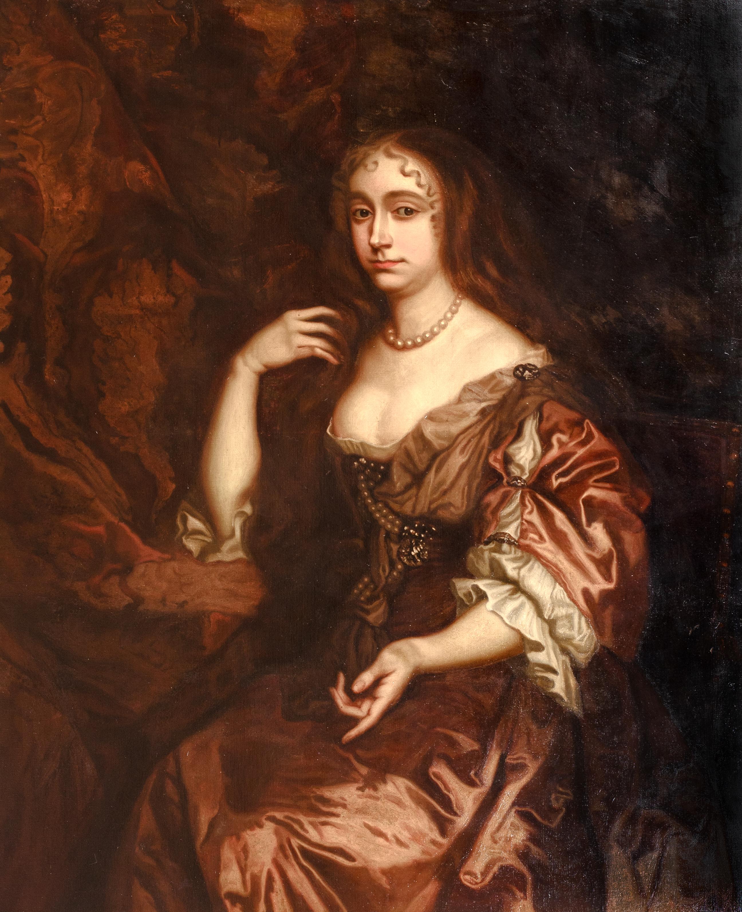 Anne Hyde, Duchess of York (1637-1671), 17th Century - Brown Portrait Painting by Sir Peter Lely