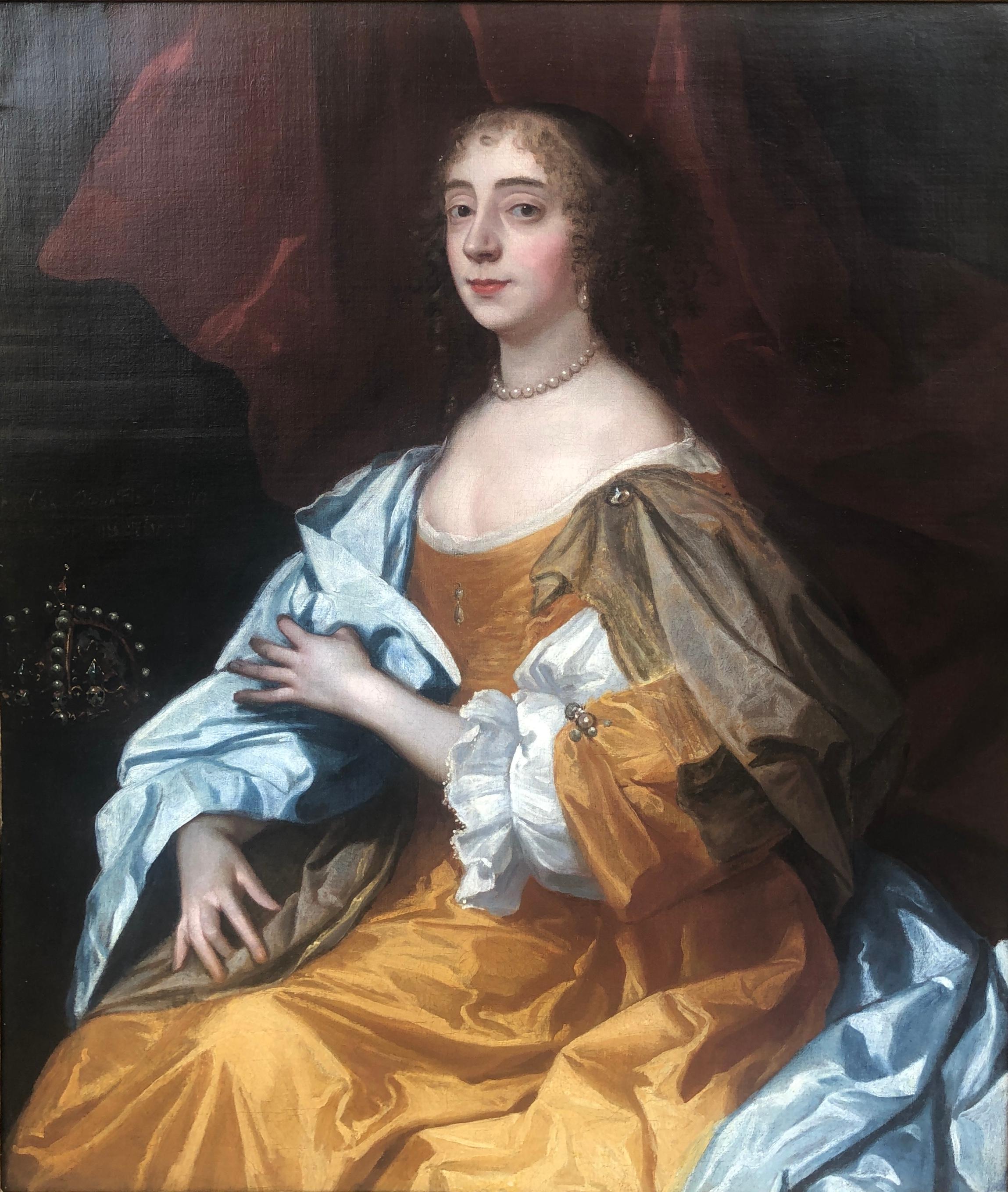 Portrait of Bridget Drury Lady Shaw, formerly Viscountess Kilmorey - Painting by Sir Peter Lely