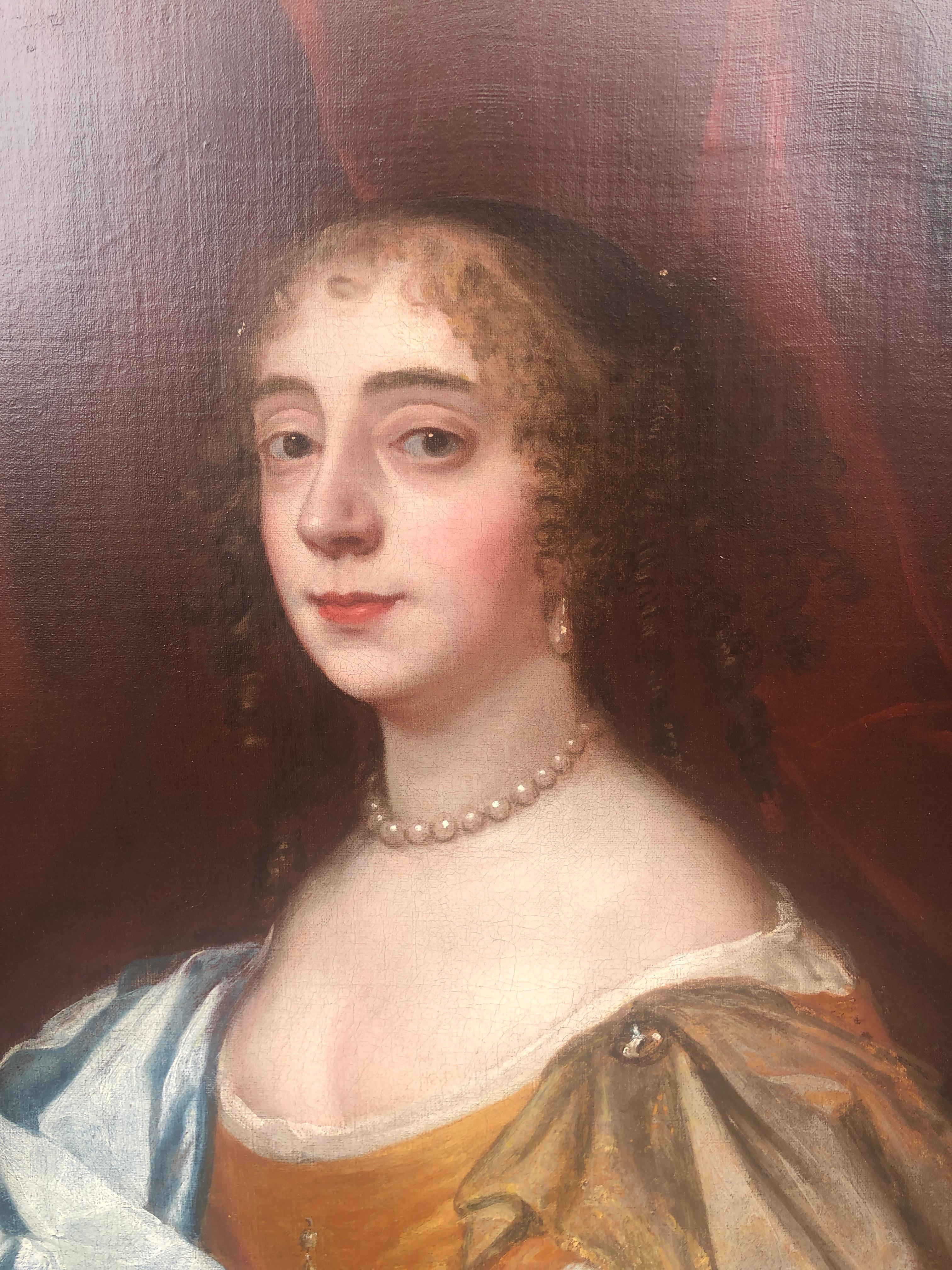 Porträt von Bridget Drury Lady Shaw, ehemalige Viscountess Kilmorey, Porträt (Schwarz), Portrait Painting, von Sir Peter Lely