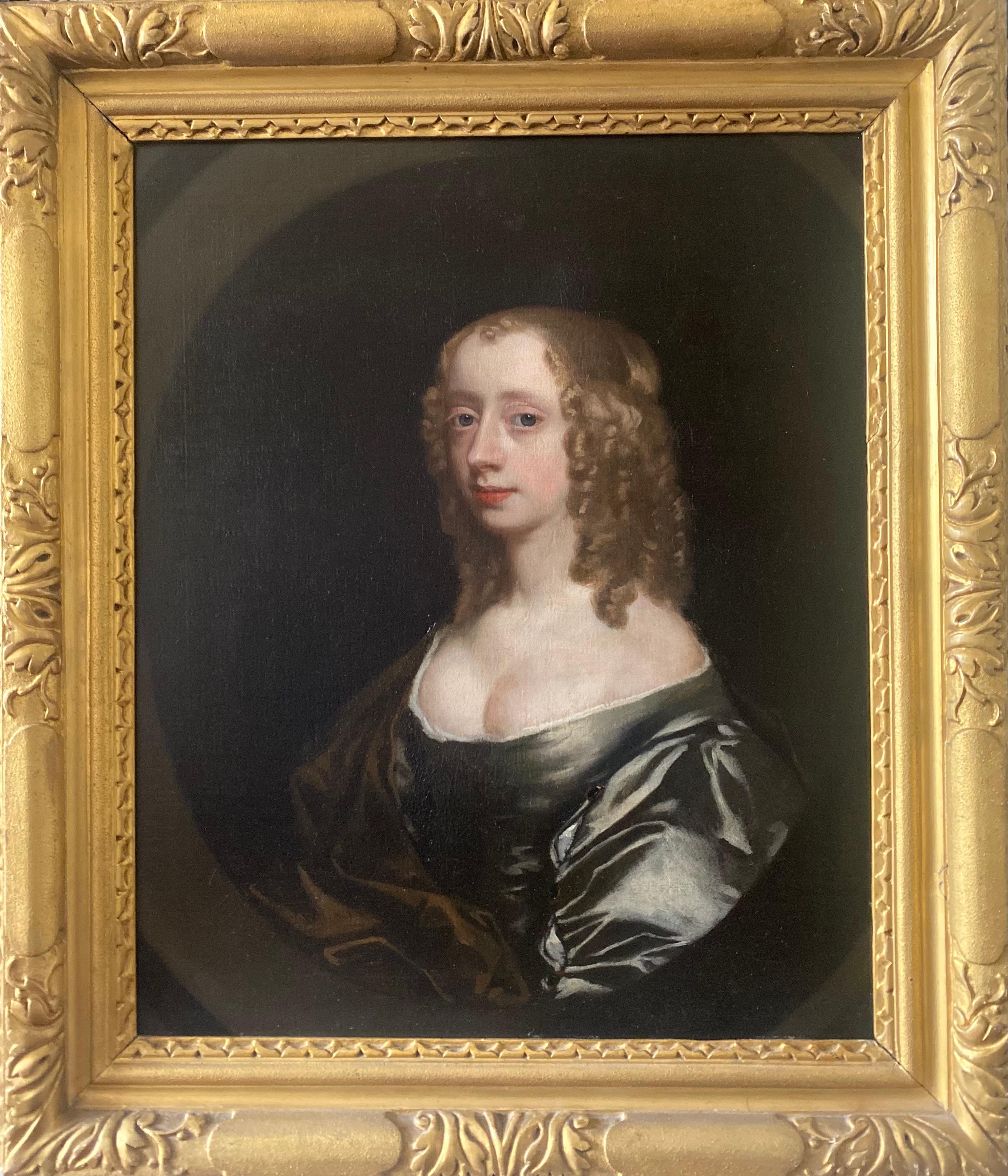 Portrait Painting Sir Peter Lely - Portrait d'une dame anglaise du XVIIe siècle