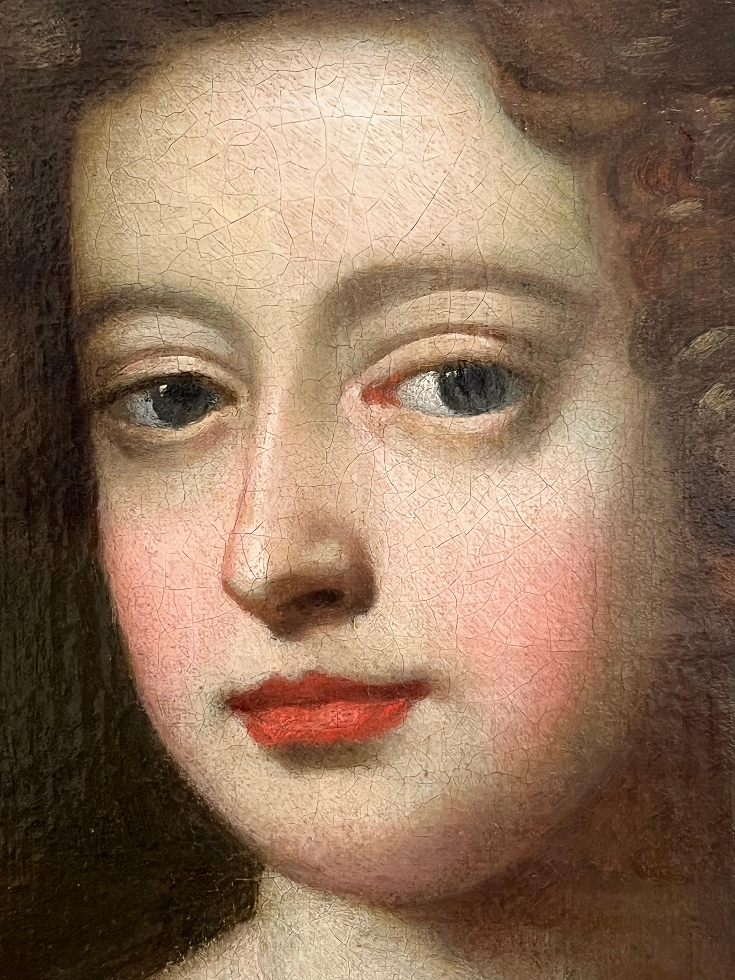 Grande dipinto a olio inglese del XVII secolo Ritratto della Duchessa di Portsmouth 5