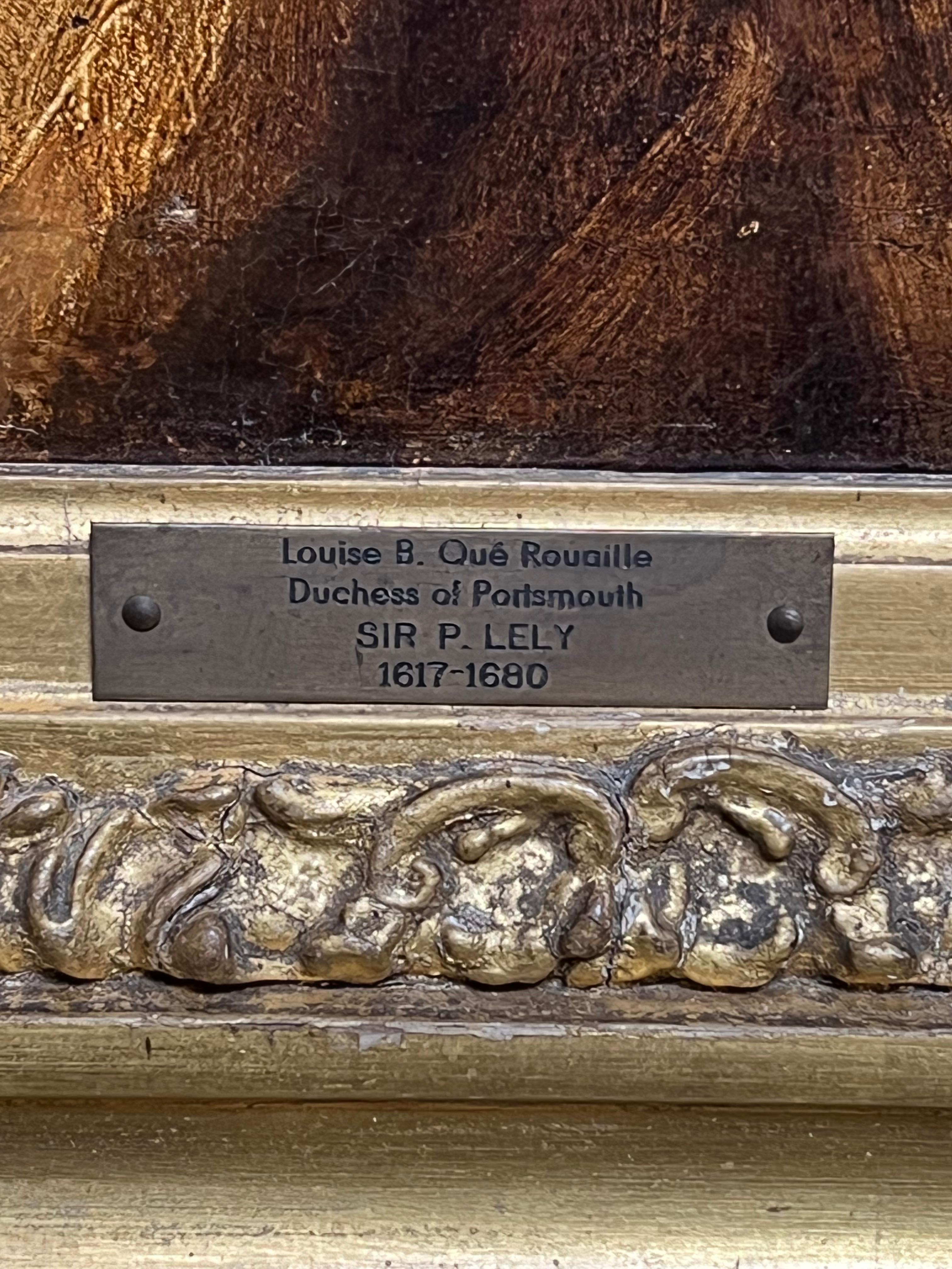 Grande dipinto a olio inglese del XVII secolo Ritratto della Duchessa di Portsmouth 1