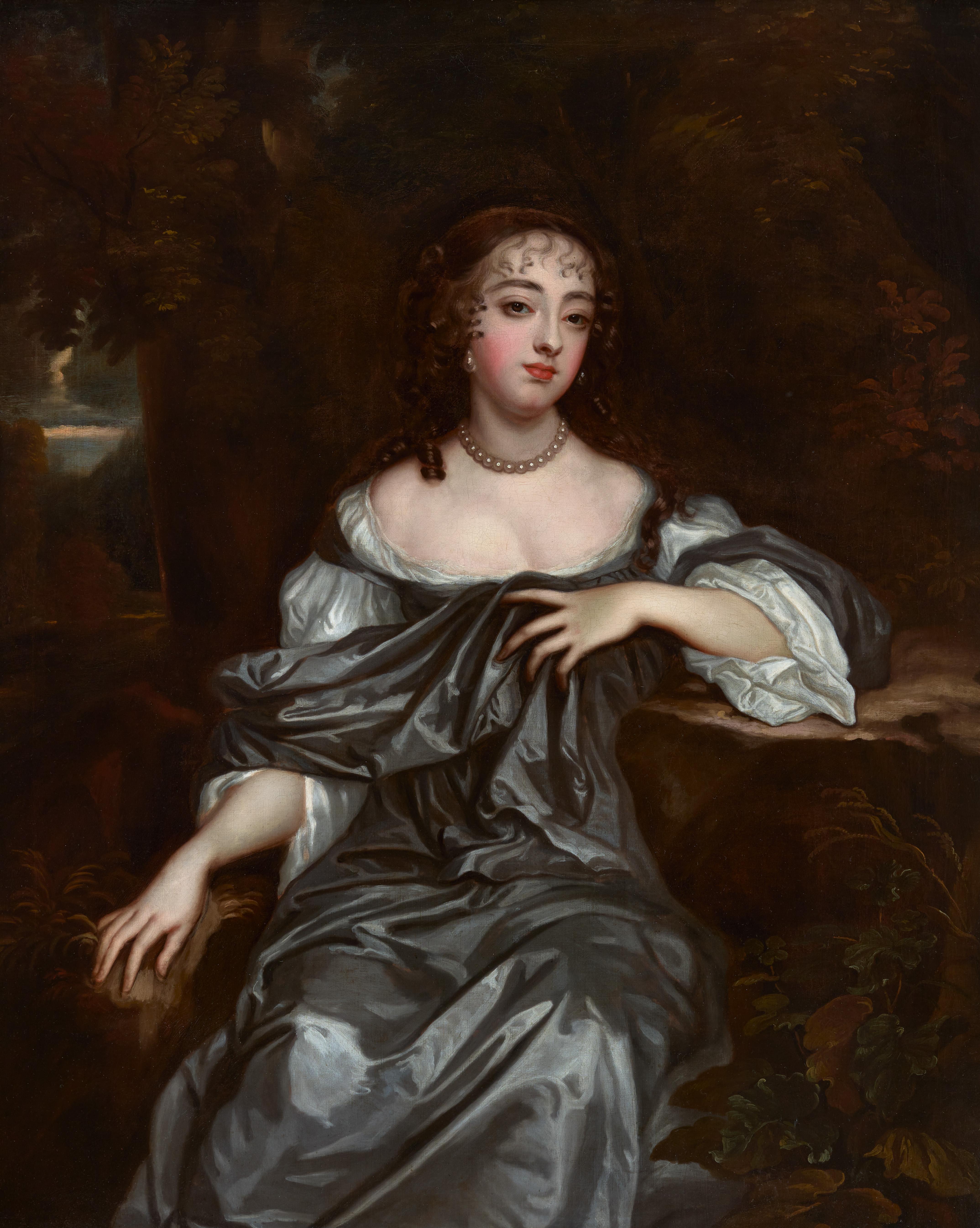 Portrait of Frances, Lady Whitmore nee Brooke (c.1638-1690)
Circle of Sir Peter Lely (1618-1680)

Titan Fine Art presents this exquisite portrait that depicts Frances Brooke, Lady Whitmore when she was around twenty-five years of age.  Depicted