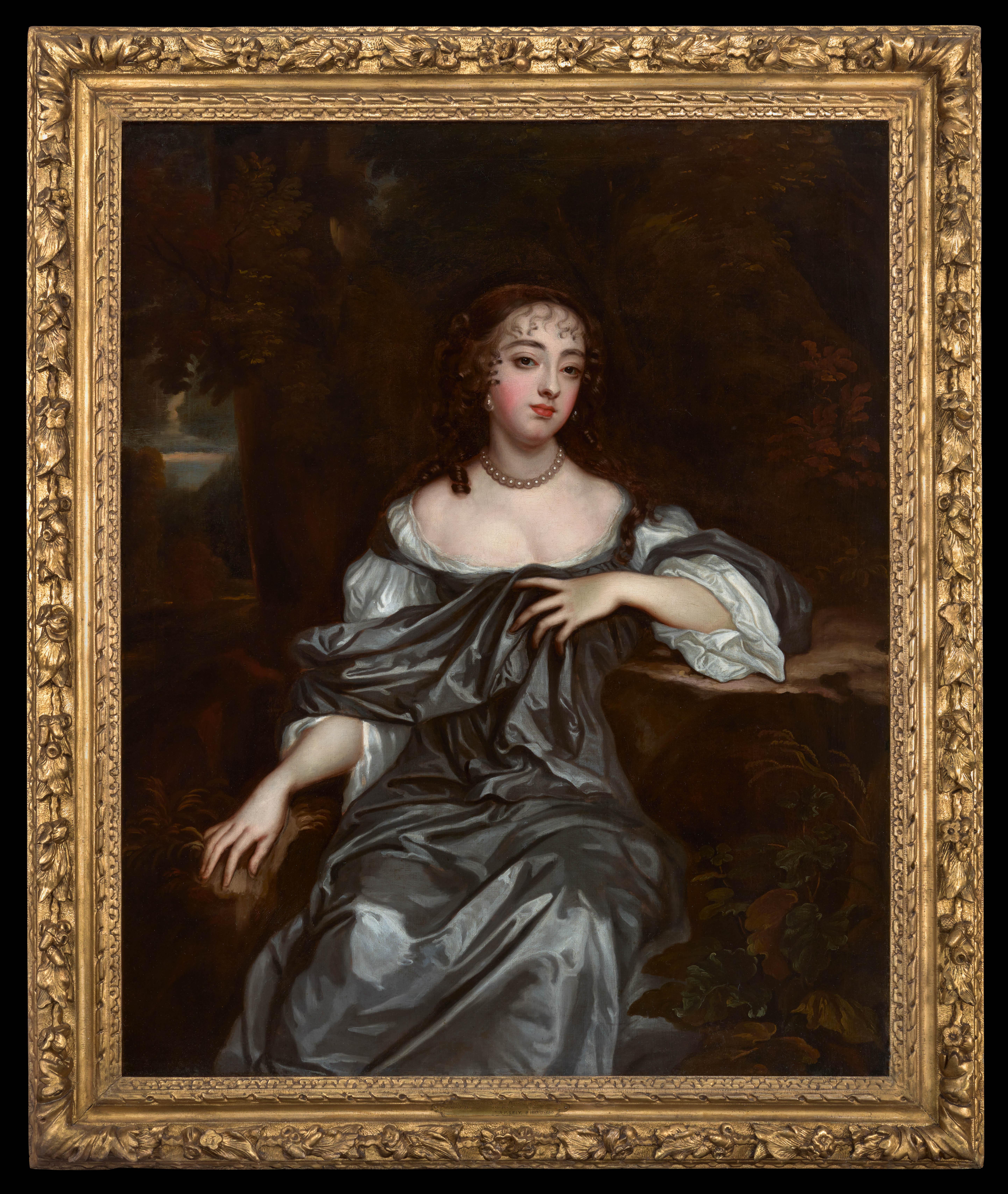 Portrait of Frances Lady Whitmore nee Brooke, Exquisite Carved Frame, Old Master - Art by Sir Peter Lely