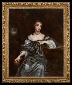 Porträt von Frances Lady Whitmore nee Brooke, exquisiter geschnitzter Rahmen, alter Meister