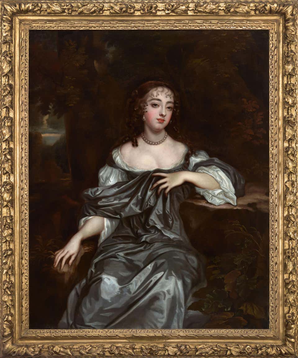 Studio of Sir Peter Lely - Portrait of Lady, Grace Saunderson ...