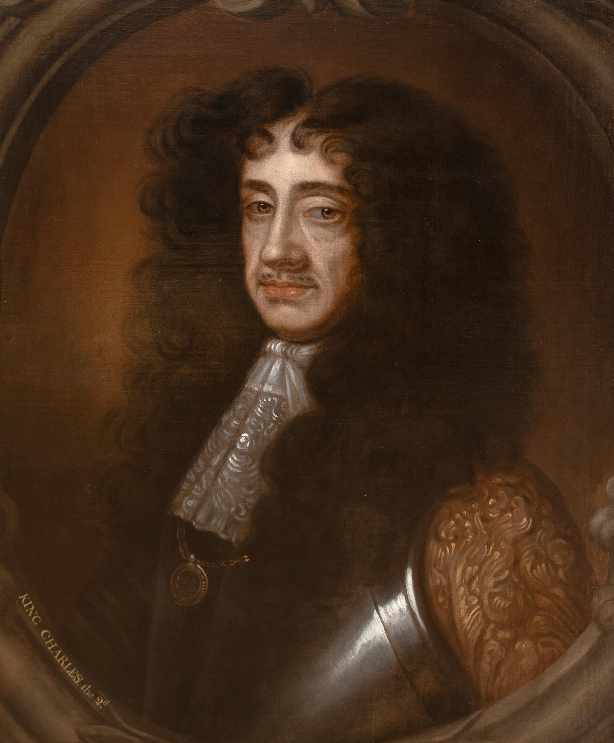 Portrait du roi Charles II d'Angleterre (1630-1685) 17e siècle

cercle de Sir PETER LELY (1618-1680)

Grand portrait de cour anglais du XVIIe siècle du roi Charles II d'Angleterre, huile sur toile. Portrait en buste de Charles II en excellent état,