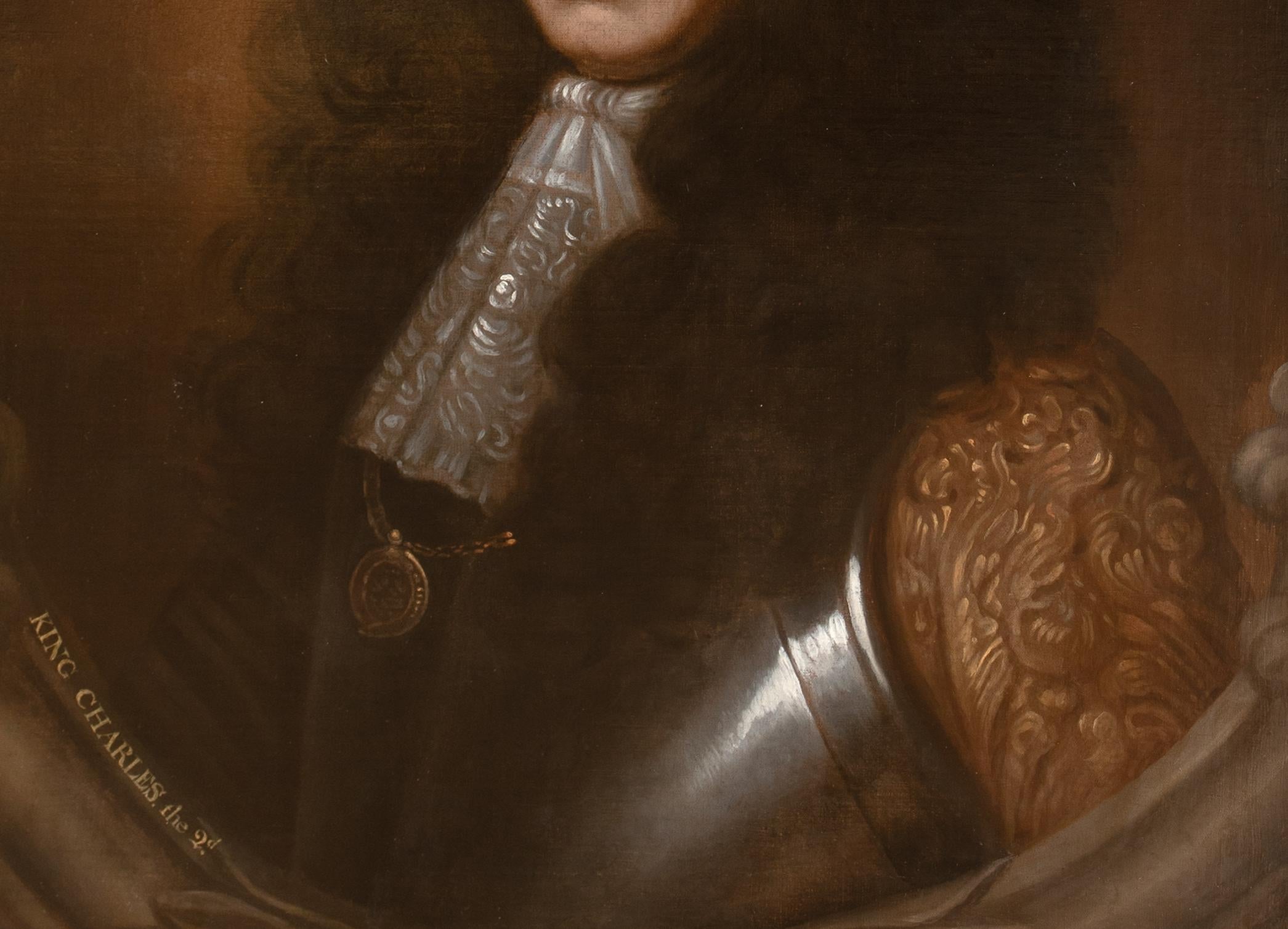 Portrait du roi Charles II d'Angleterre (1630-1685) 17e siècle  IR PETER LELY 2