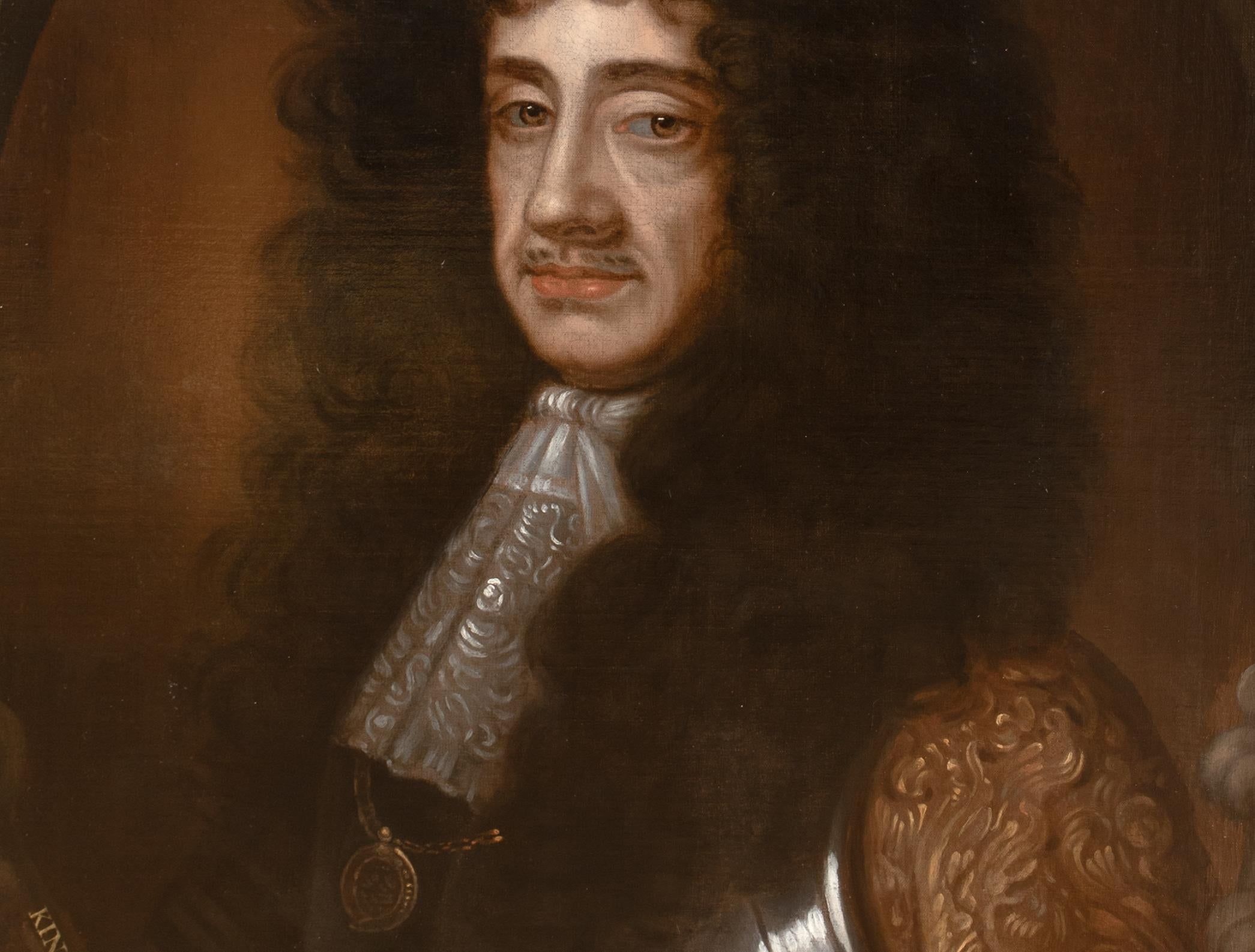 Portrait du roi Charles II d'Angleterre (1630-1685) 17e siècle  IR PETER LELY 3
