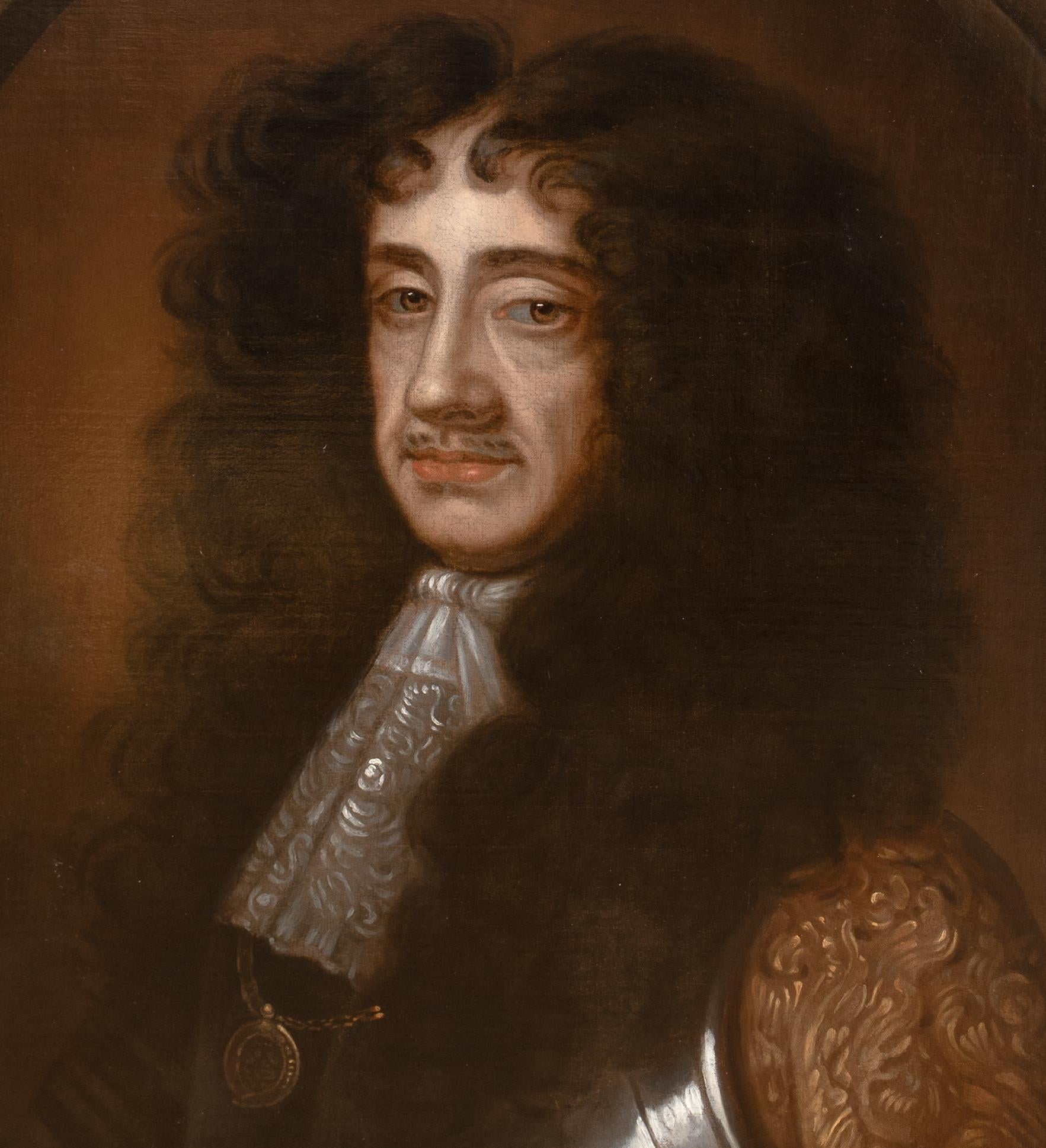 Portrait du roi Charles II d'Angleterre (1630-1685) 17e siècle  IR PETER LELY 5