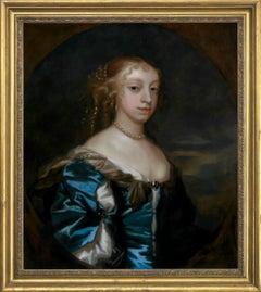 Portrait de Lady Diana Bruce en robe bleue et manches découpées c.1660-1670, Peter Lely