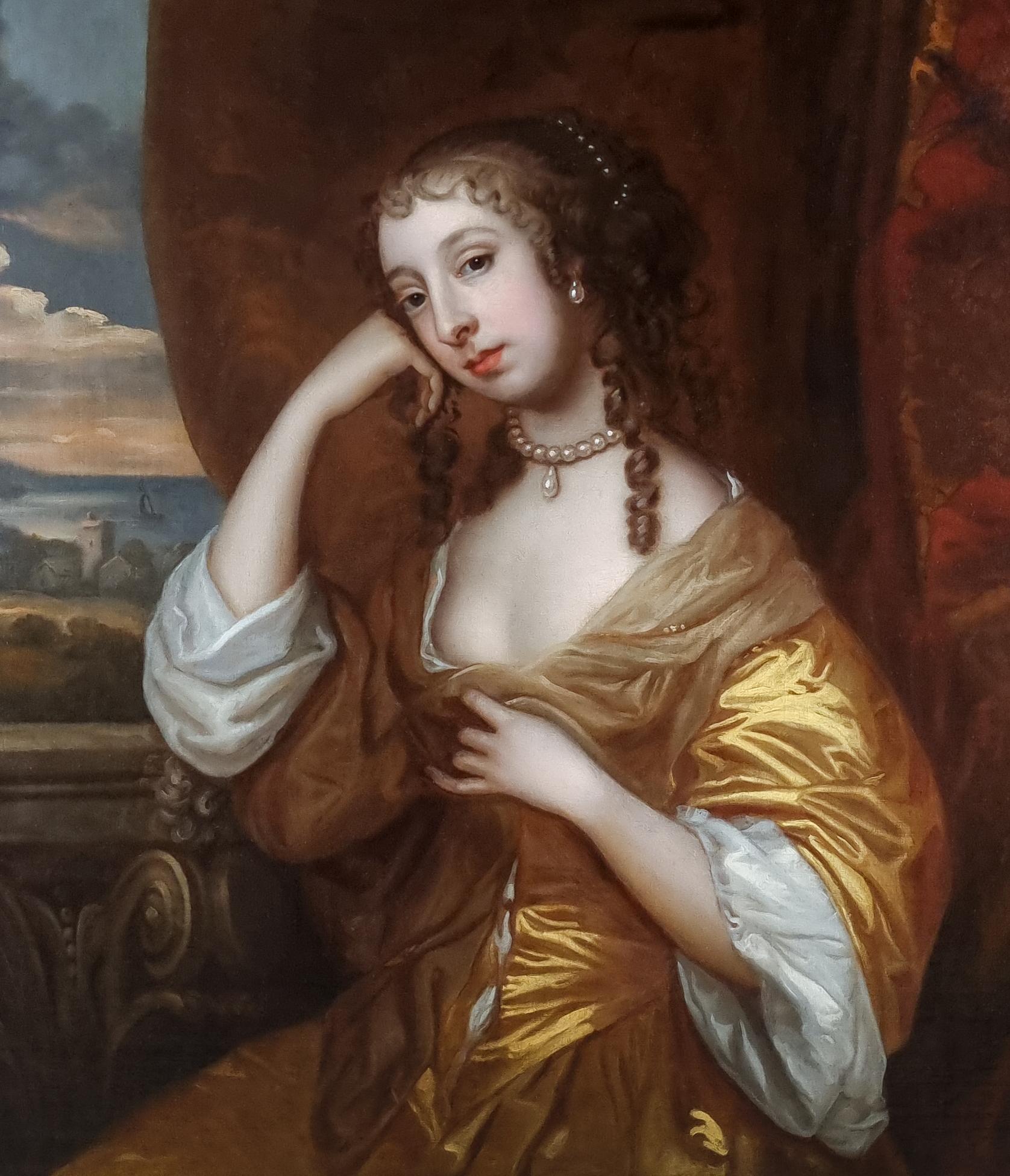 Portrait of Margaret Brooke, Lady Denham c.1660’s Oil Canvas Painting Peter Lely - Old Masters Art by Sir Peter Lely