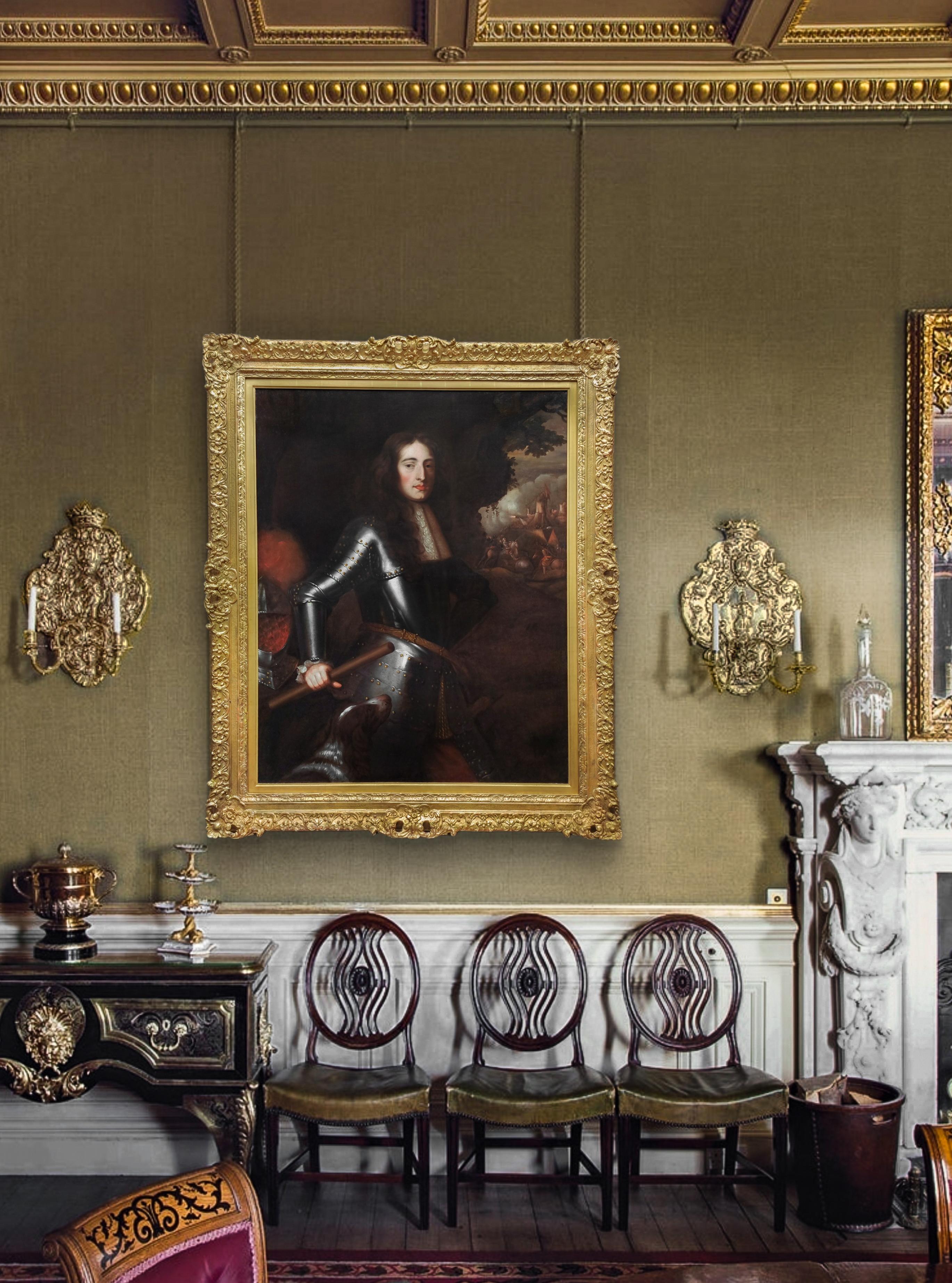 Retrato de Guillermo de Orange, más tarde Guillermo III, con armadura, pintura de Peter Lely - Painting de Sir Peter Lely