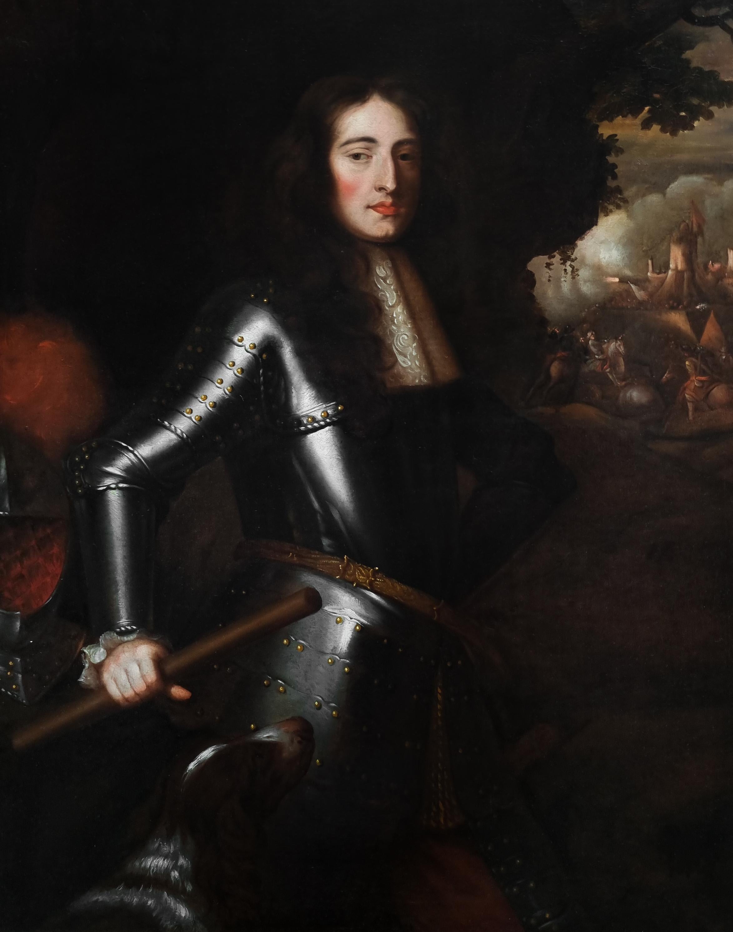 Retrato de Guillermo de Orange, más tarde Guillermo III, con armadura, pintura de Peter Lely - Painting Antiguos maestros de Sir Peter Lely
