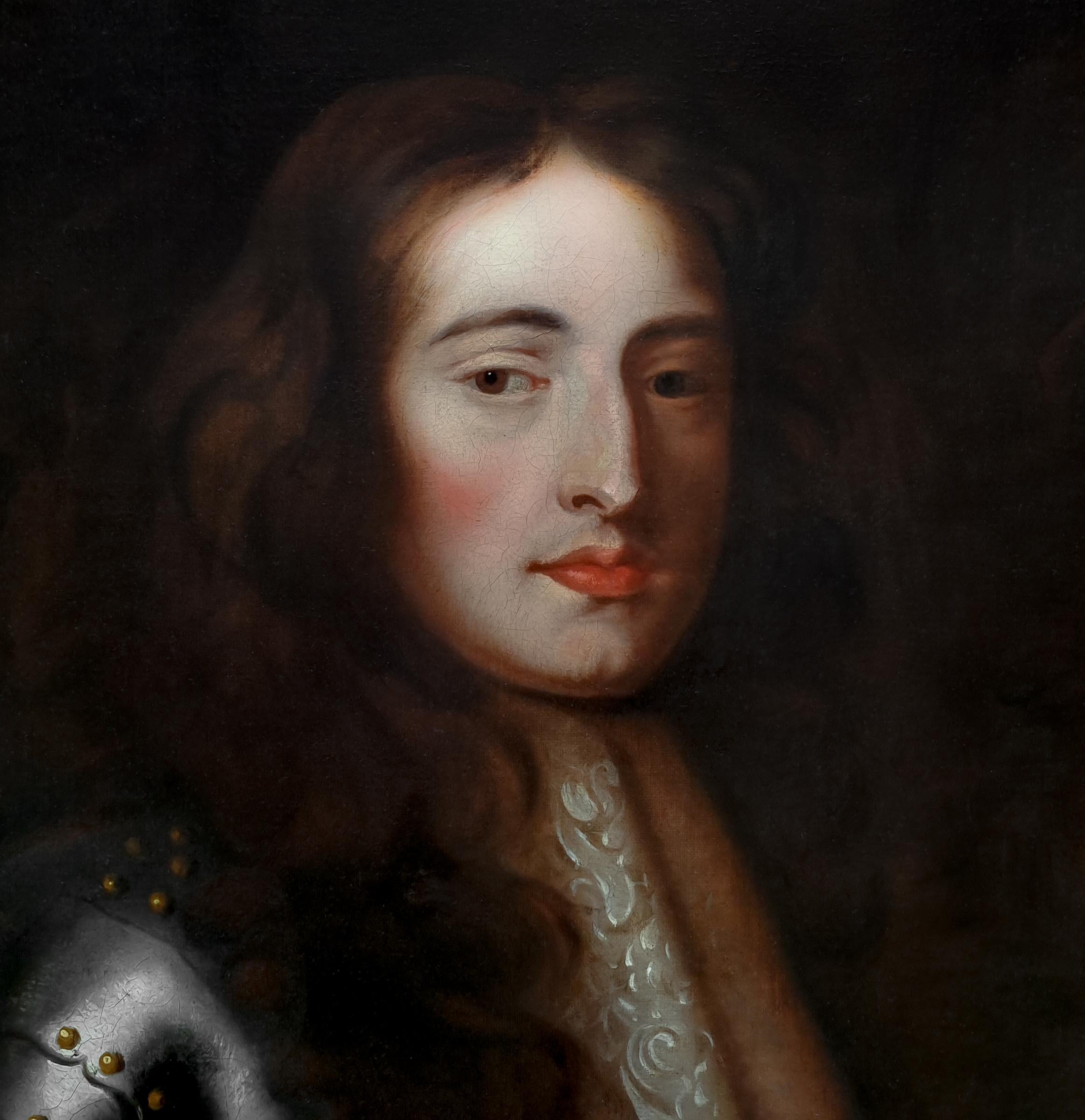 Este exquisito retrato, presentado por Titan Fine Art, representa al rey Guillermo III, cuando era príncipe de Orange.  El militar Guillermo III es retratado como el comandante arquetípico: serio y autoritario. Lleva una armadura completa de acero