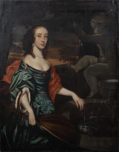 Antique PPortrait Of Barbara Villiers (1640–1709), Countess of Castlemaine and Duchess o