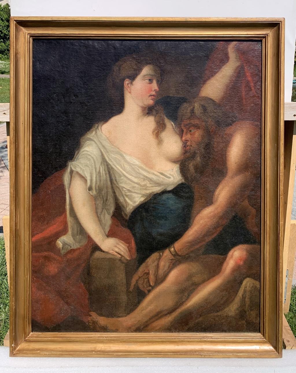 Italienisches Figurengemälde aus dem 17. Jahrhundert – Caritas – Öl auf Leinwand Rubens-Anhänger – Painting von Sir Pieter Paul Rubens