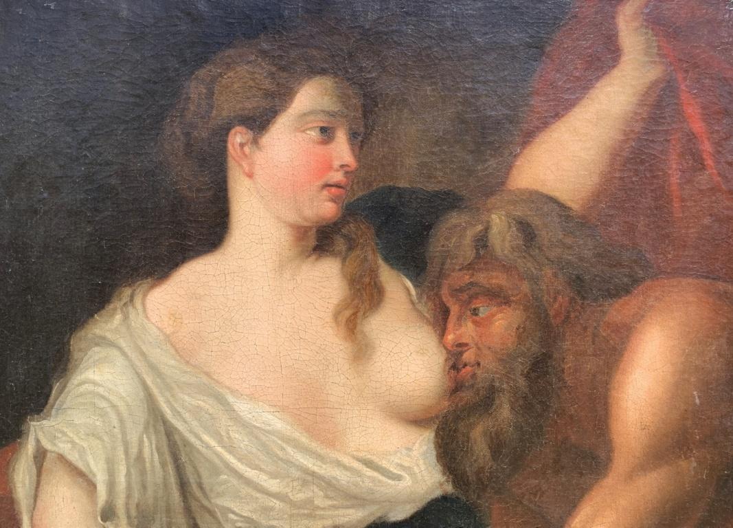 Italienisches Figurengemälde aus dem 17. Jahrhundert – Caritas – Öl auf Leinwand Rubens-Anhänger (Alte Meister), Painting, von Sir Pieter Paul Rubens