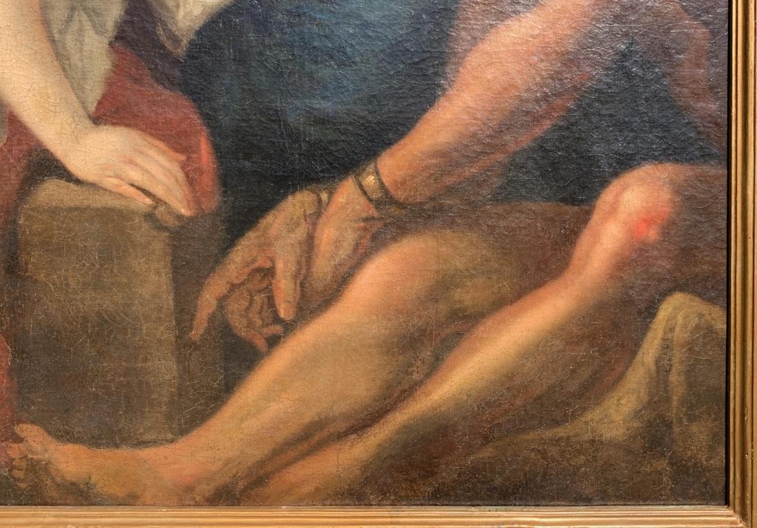 Italienisches Figurengemälde aus dem 17. Jahrhundert – Caritas – Öl auf Leinwand Rubens-Anhänger 1