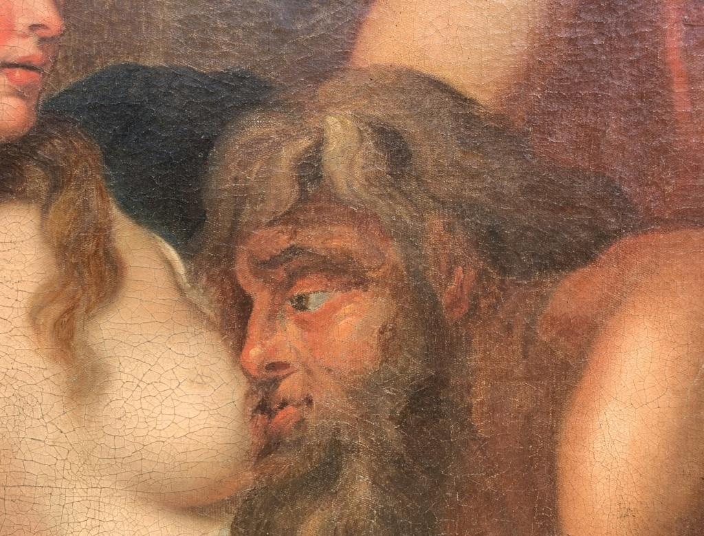 17th century Italian figure painting - Caritas - Oil on canvas Rubens follower - Black Nude Painting by Sir Pieter Paul Rubens