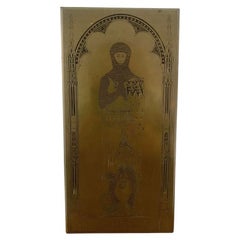 Sir Robert De Bures Brass Wall Hanging Rubbing Plaque