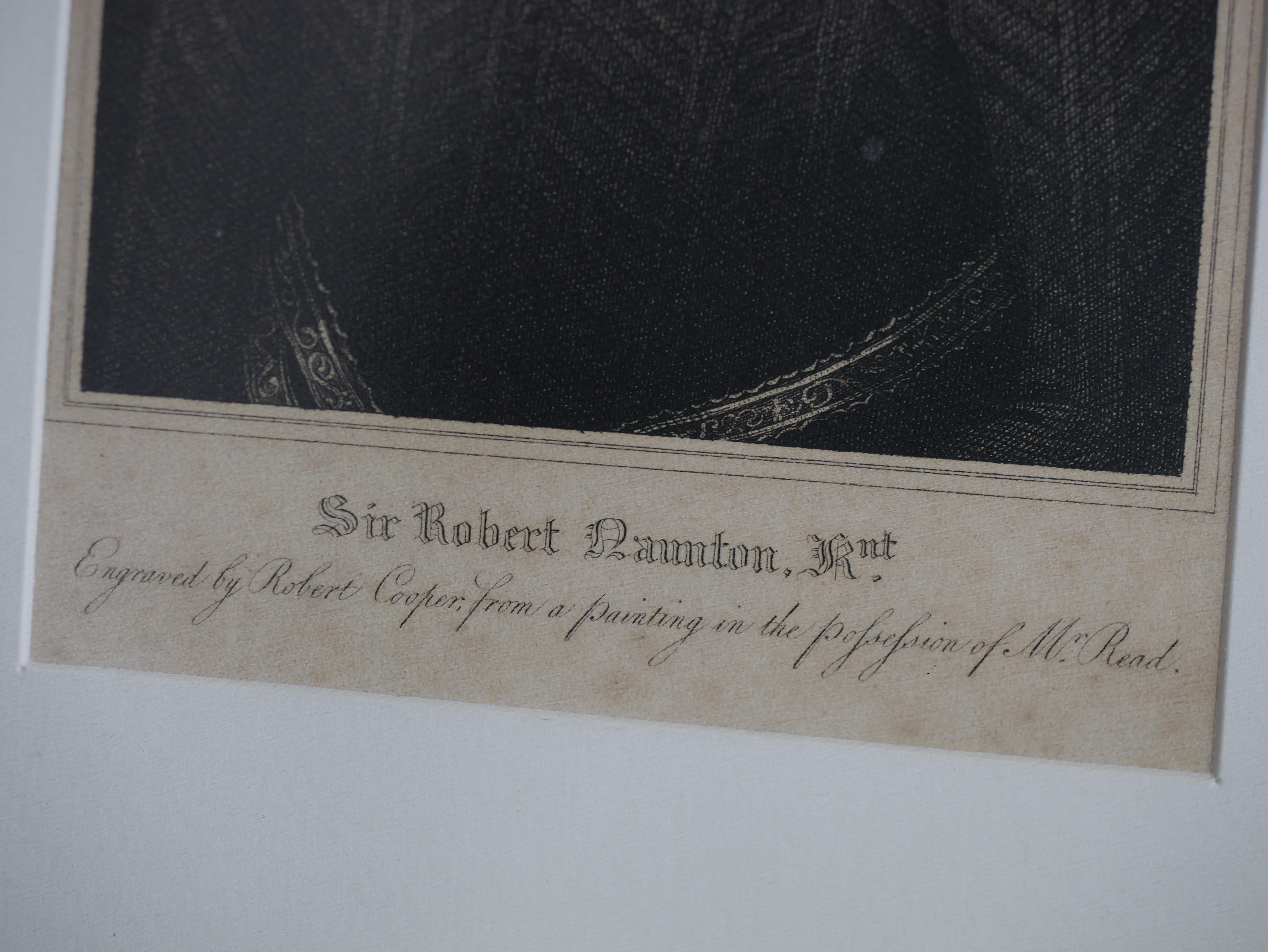 XIXe siècle Gravure à l'aiguille de Sir Robert Naunton   en vente
