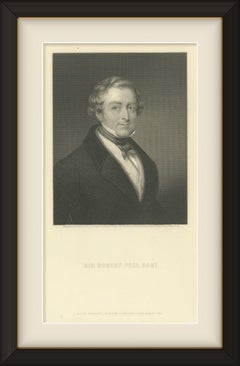 Sir Robert Peel, Prime Minister, Antique Engraved Portrait